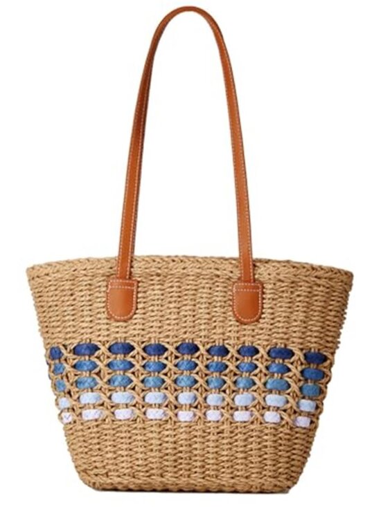 Handbags - Women’s Tote Bag Straw Beach Shoulder Handbag Fashion Purse 2026 Summer